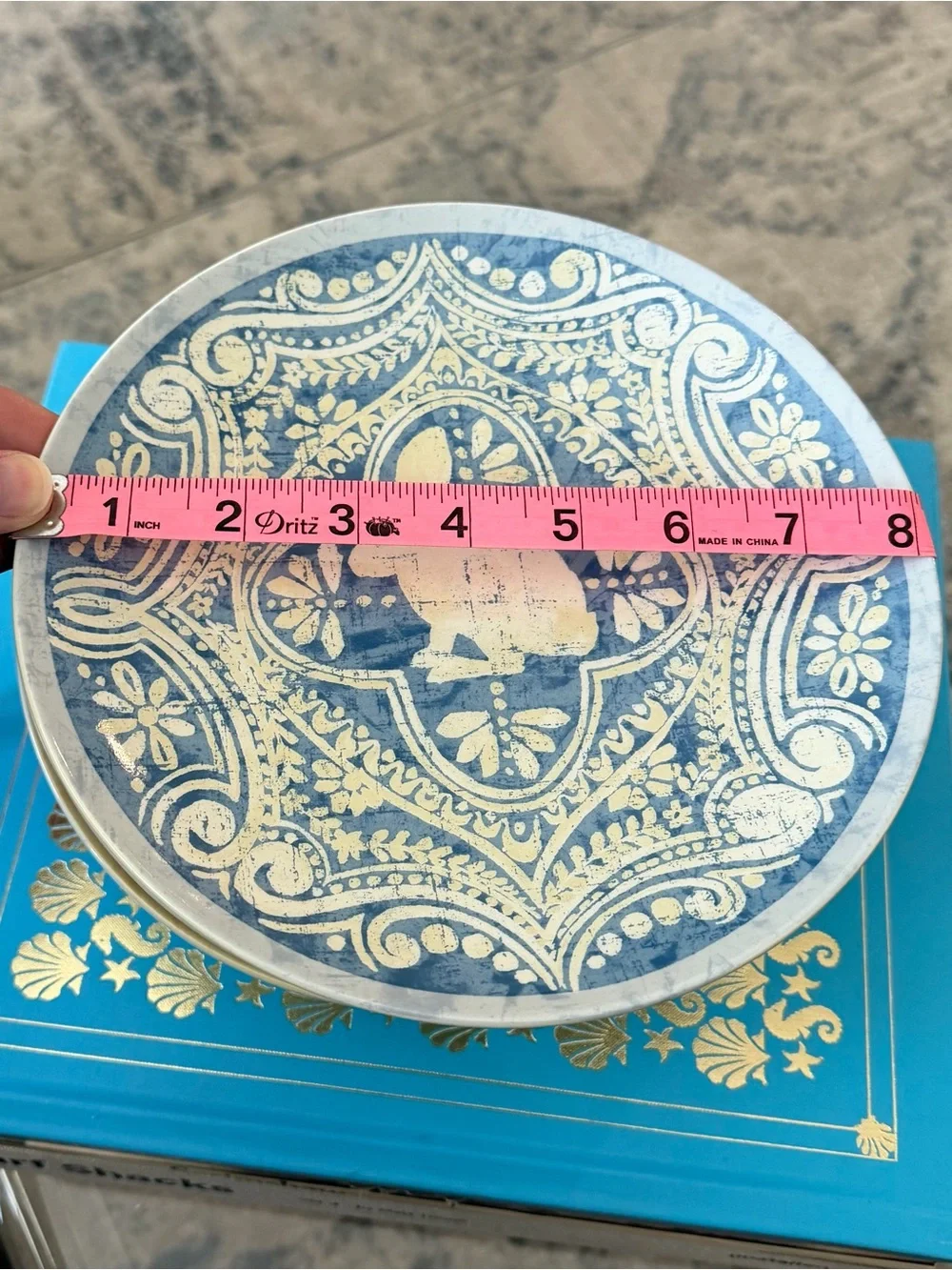 Pottery Barn Graphic Bunny 8” Salad Plates | Set of 8 Assorted Pastel Hues